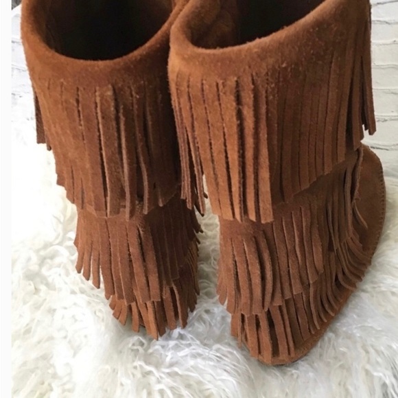 Fringe Suede Boot 3 tier ~ 7 - Picture 4 of 7